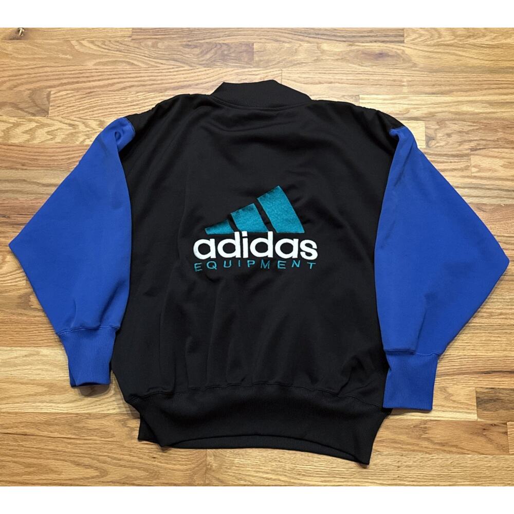 VINTAGE ADIDAS EQUIPMENT CONTRAST EMBROIDERED BIG LOGO SWEATSHIRT SIZE MEDIUM - Picture 2 of 10